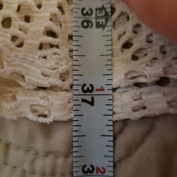 Emma & Michele Large Cream Net Crochet Lined Dress - Picture 10 of 10